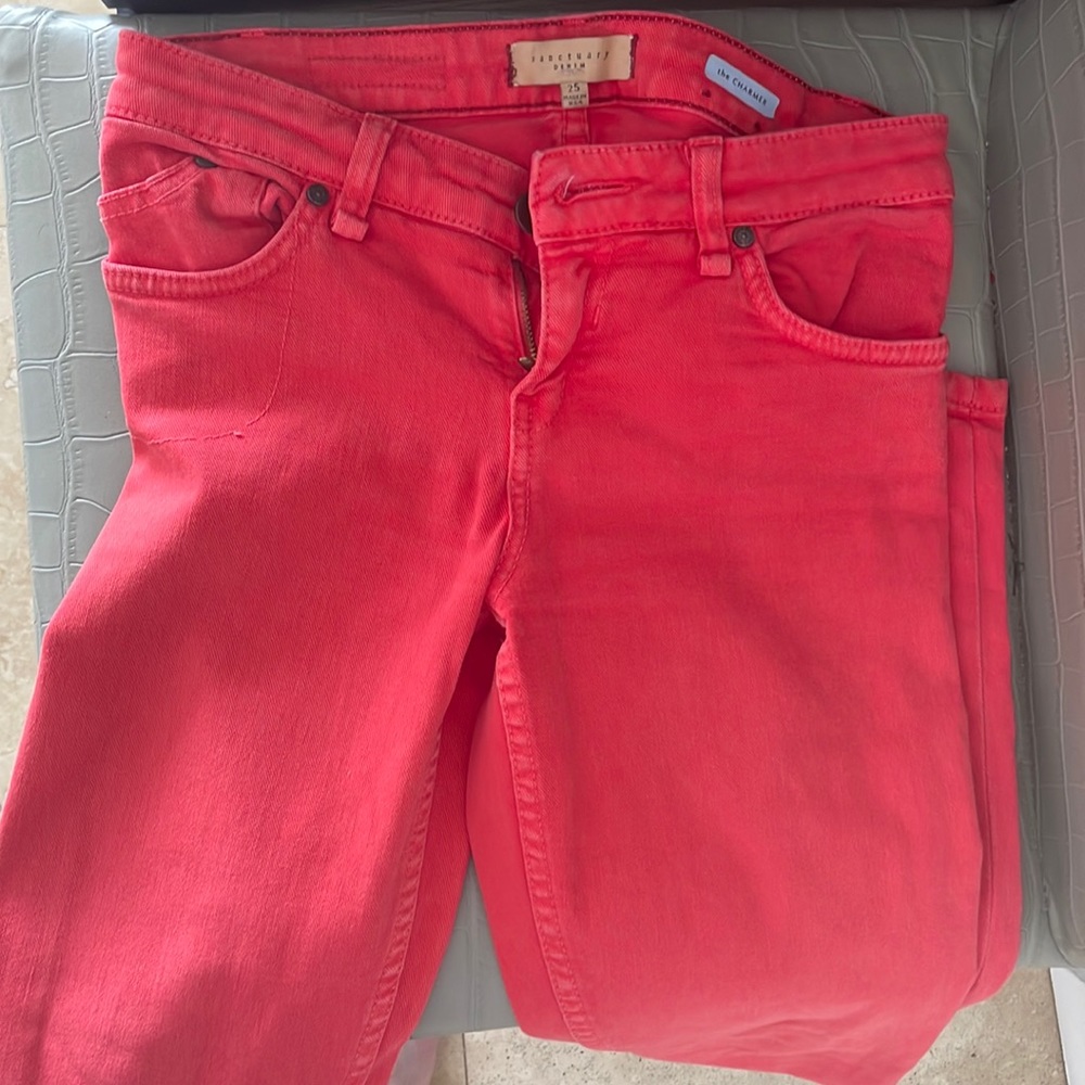 Sanctuary denim size 25 melon stretch skinny jean